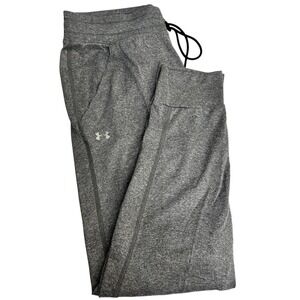 Under Armour Womens S Gray‎ HeatGear Loose Fit Jogger Pants Drawstring Pockets